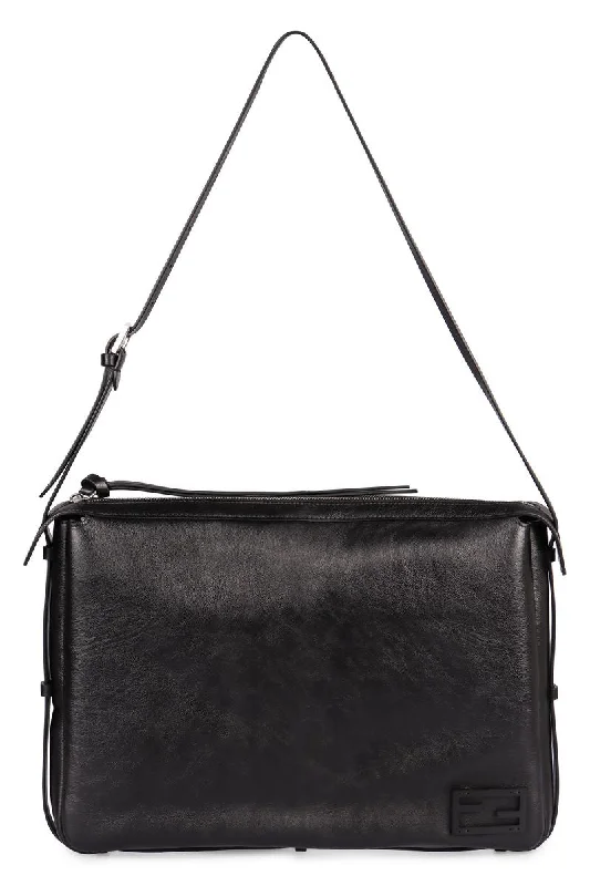 Fendi Simply Fendi Large Leather Shoulder Bag