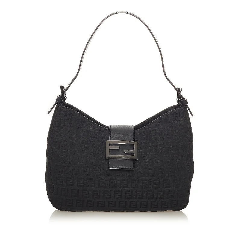 Fendi Zucchino Canvas Shoulder Bag (SHG-27368)