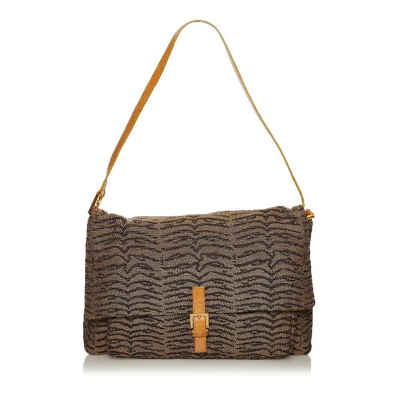 Fendi Tiger Print Canvas Shoulder Bag (SHG-28562)