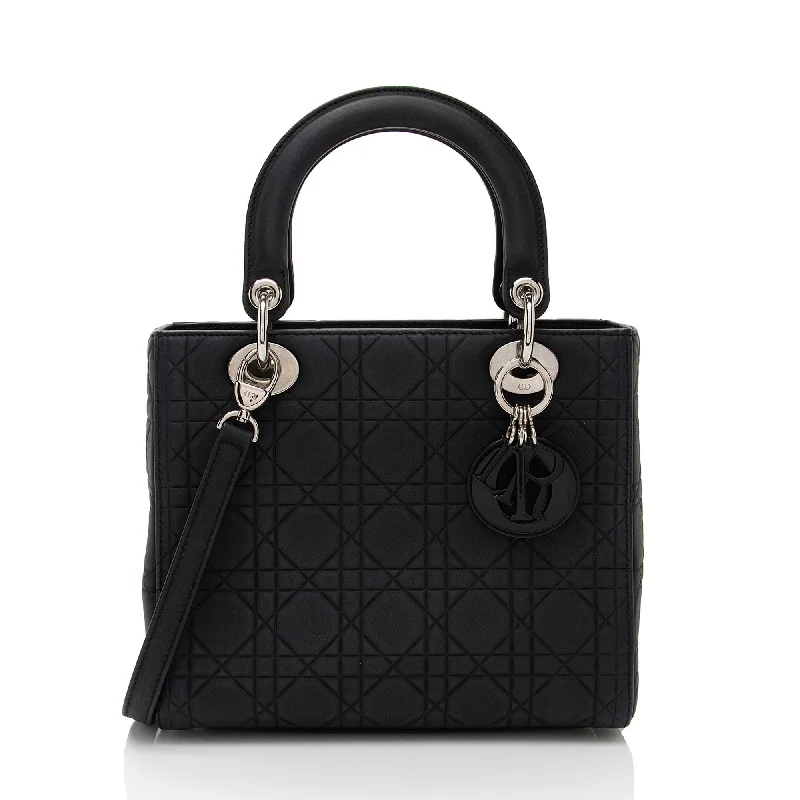 Dior Calfskin Ultra Matte Lady Dior Medium Tote (SHF-7DzMp8)