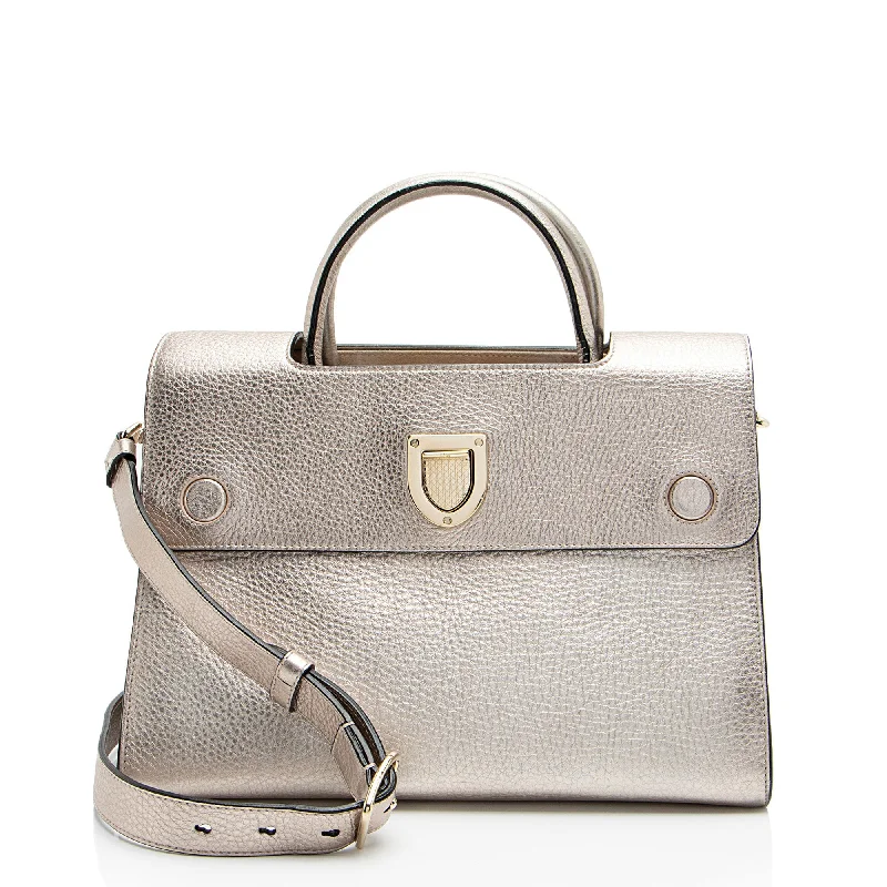 Dior Metallic Calfskin Diorever Medium Tote (SHF-gv785H)