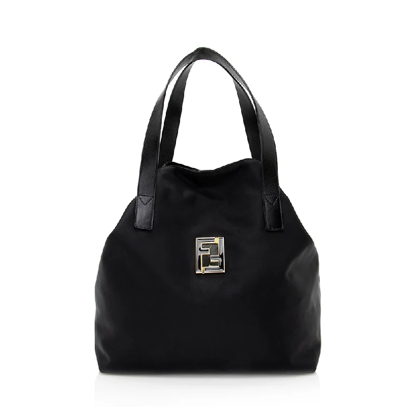 Fendi Nylon Logo Small Tote (SHF-20761)