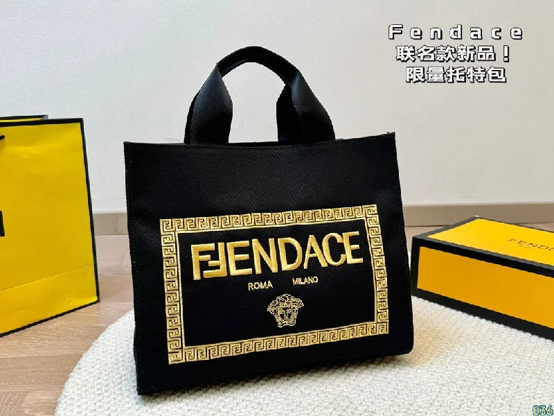 Fendi Versace fendace co-branded tote bag handbag shopping bag