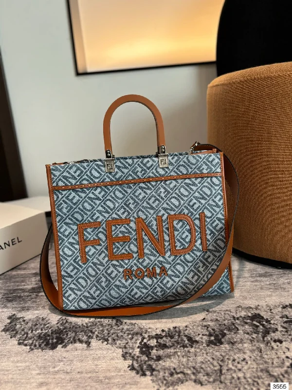 FENDI denim tote bag