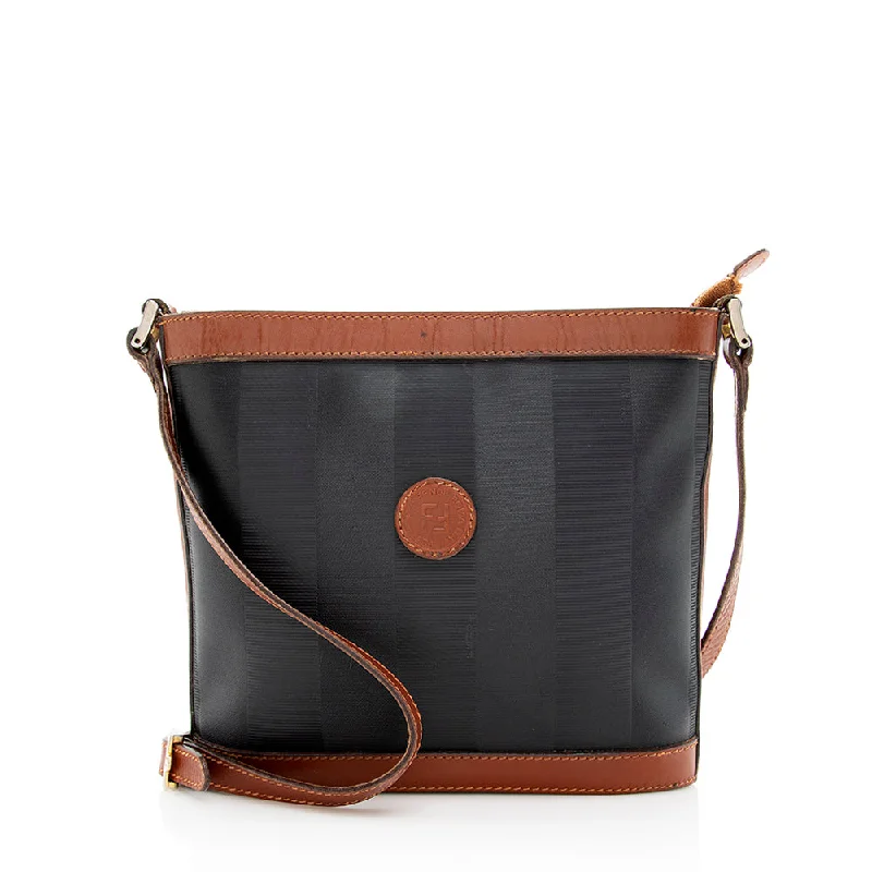 Fendi Vintage Pequin Shoulder Bag (SHF-18977)