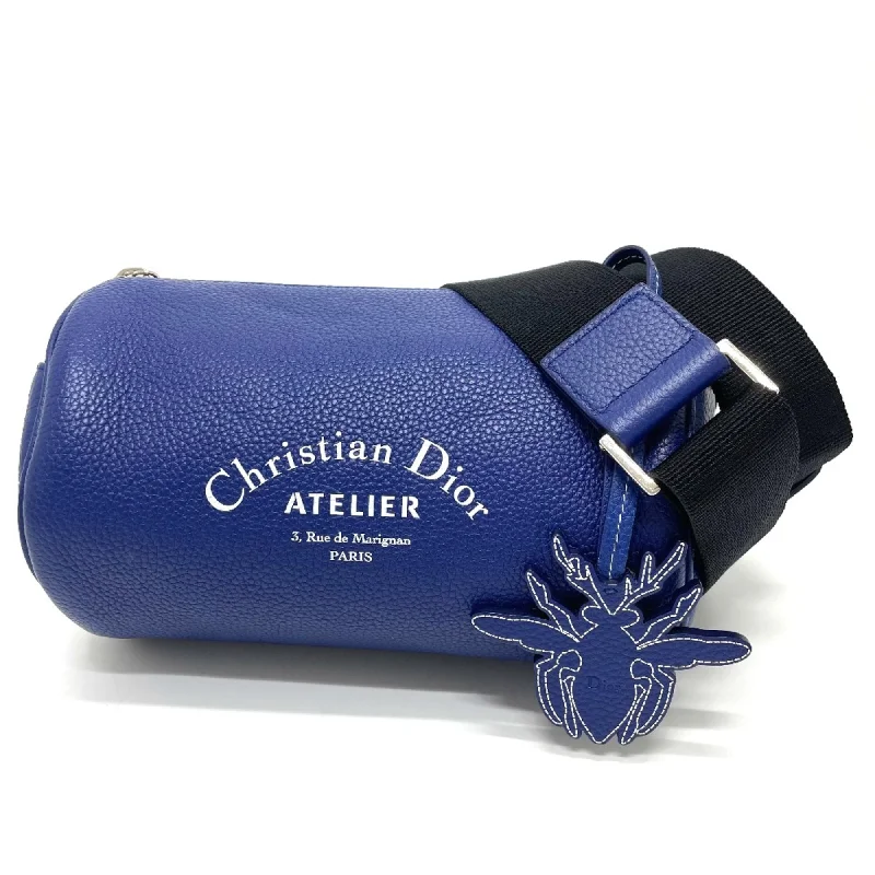 CHRISTIAN DIOR Atelier Bag Cylindrical Crossbody Shoulder Bag blue