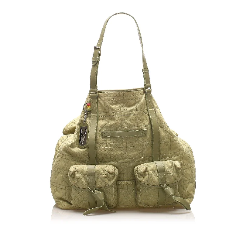 Christian Dior Cannage Canvas Tote Bag (13929)