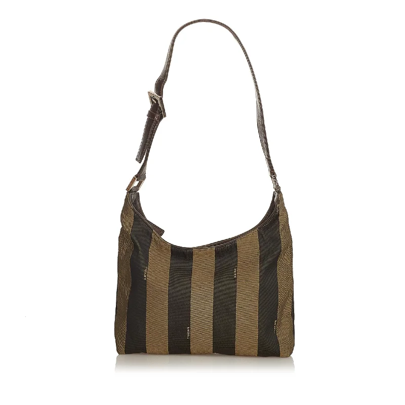 Fendi Pequin Canvas Shoulder Bag (SHG-25160)