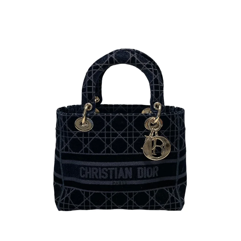 Christian Dior/Tote Bag/Velour/BLK/lady d lite