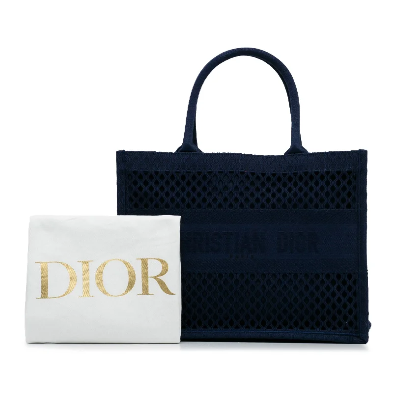 Dior Book Tote Medium Blue Mesh