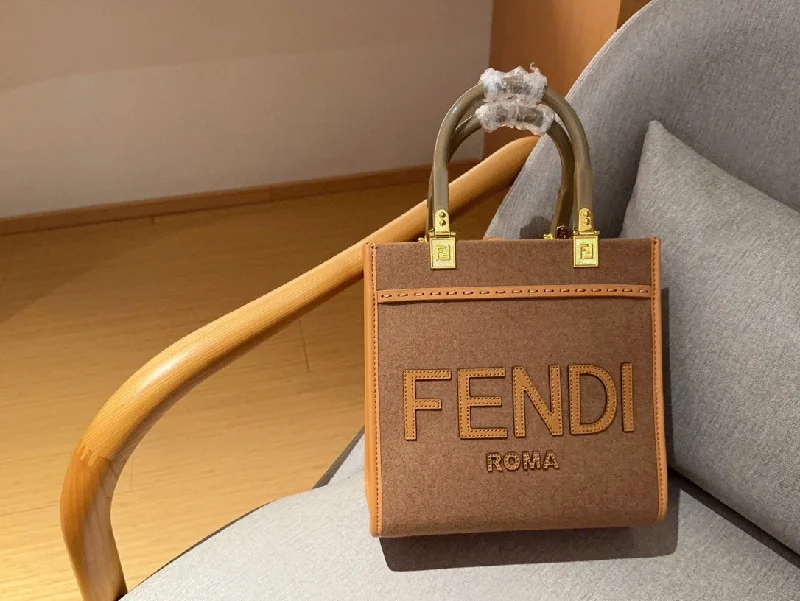 Fendi Woolen fabric shopping bag tote bag