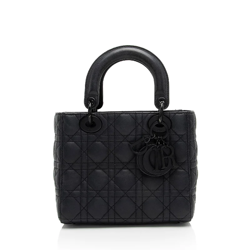 Dior Calfskin Ultra Matte Lady Dior Small Tote (SHF-MCFuwA)