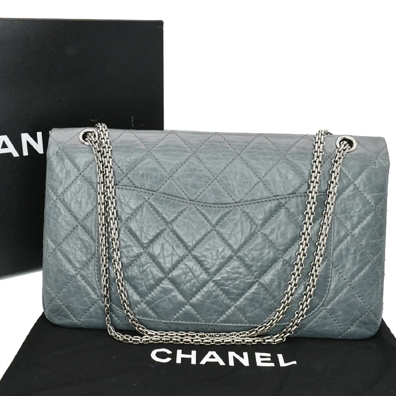 CHANEL 50th Anniversary 2.55 Reissue 228 Quilted Aged Calfskin Shoulder Bag Grey