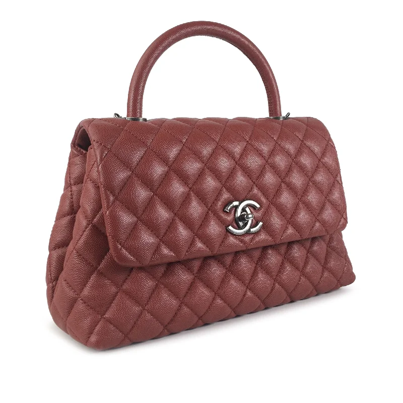 CHANEL Medium Caviar Coco Top Handle Bag