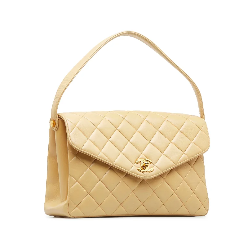 CHANEL Medium Lambskin Envelope Flap Handbag