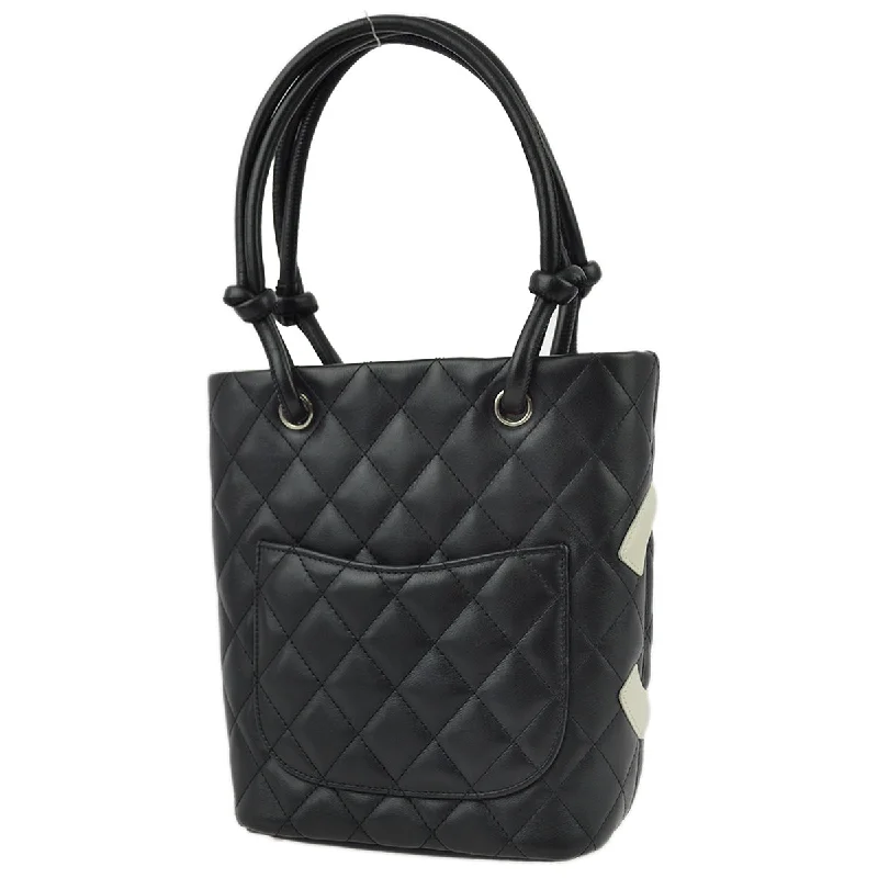 Chanel Black Calfskin Cambon Ligne Tote Handbag