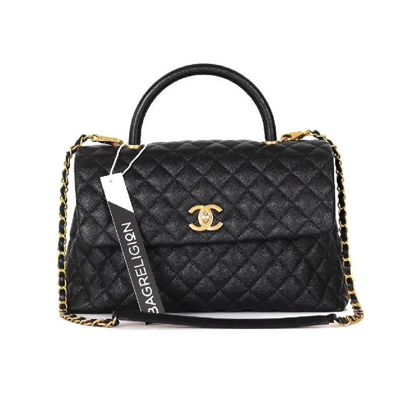 Caviar Quilted Medium Coco Handle Flap