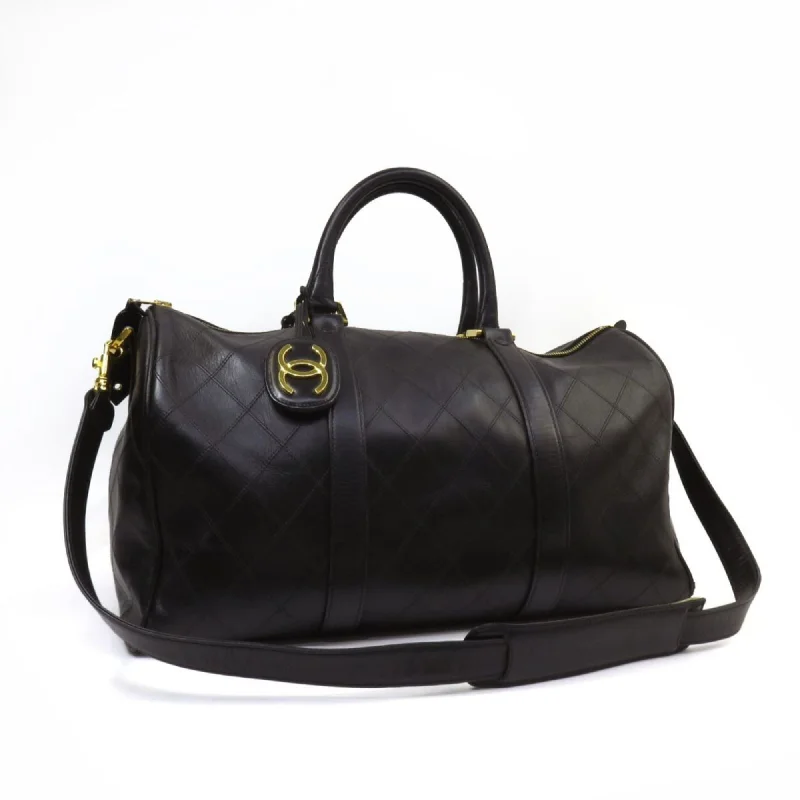 CHANEL Bicolor Boston Bag Handbag