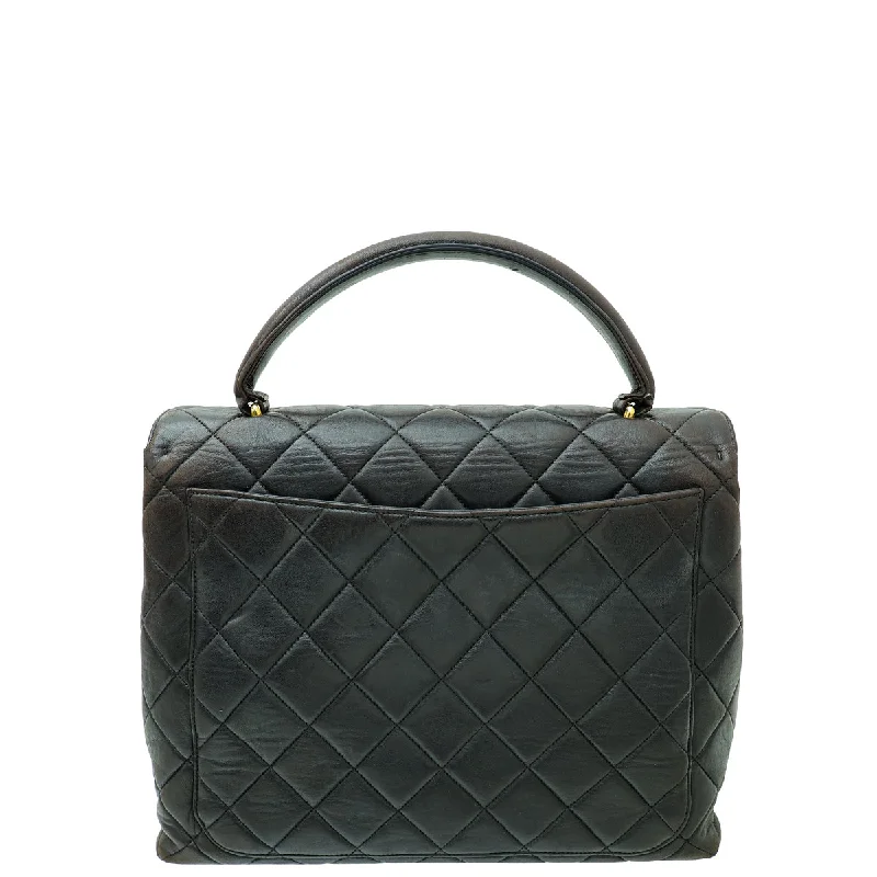 Chanel Black Vintage CC Kelly Top Handle Bag