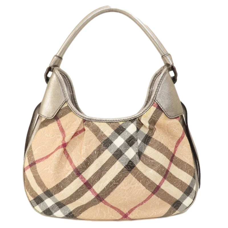 Burberry Nova Check Flower Embossed Handbag for Women