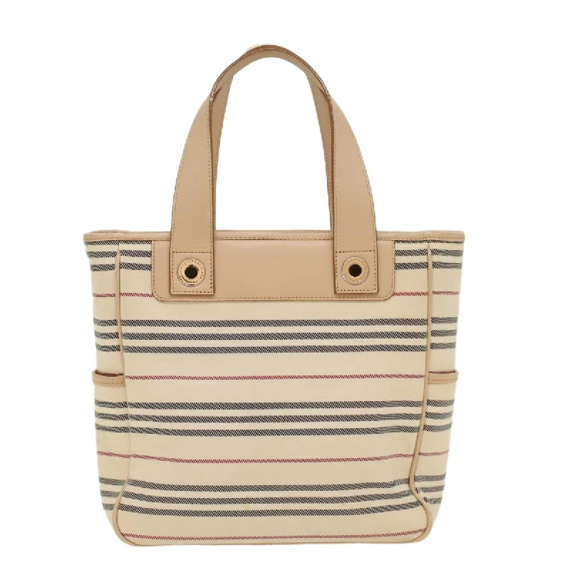 BURBERRY Nova Check Hand Bag Canvas Beige  ep1680