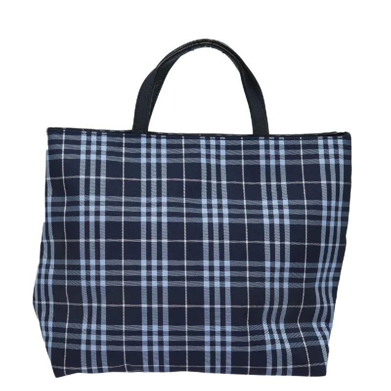 BURBERRY Nova Check Hand Bag Nylon Navy  ti1769