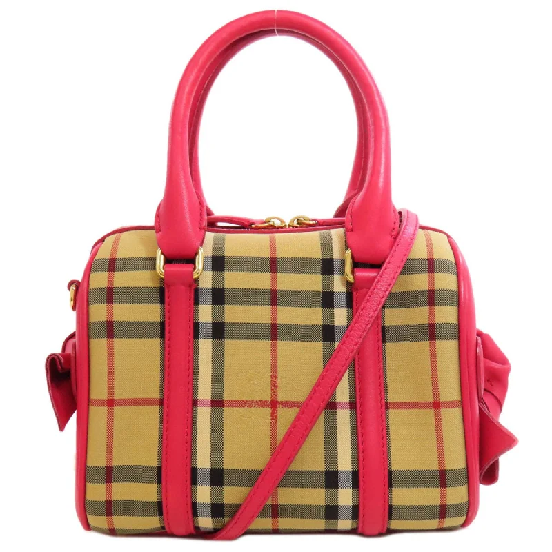 Burberry Nova Check Handbag Canvas Women's BURBERRY