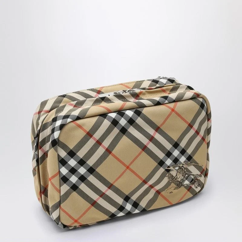 BURBERRY Vintage Check Travel Pouch Handbag