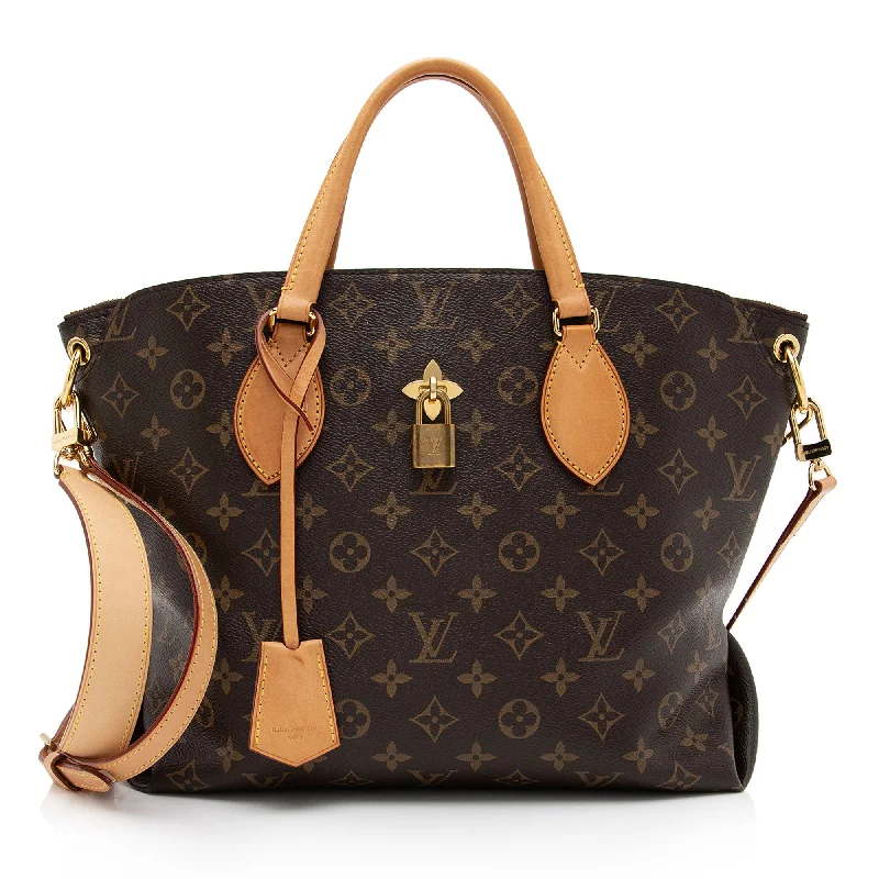 Louis Vuitton Monogram Canvas Flower MM Zip Tote (SHF-H0ttAo)