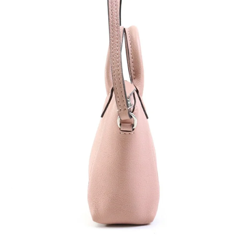 LOUIS VUITTON Crossbody Shoulder Bag Handbag Nano Lock It Leather Pink Beige Women's M61256