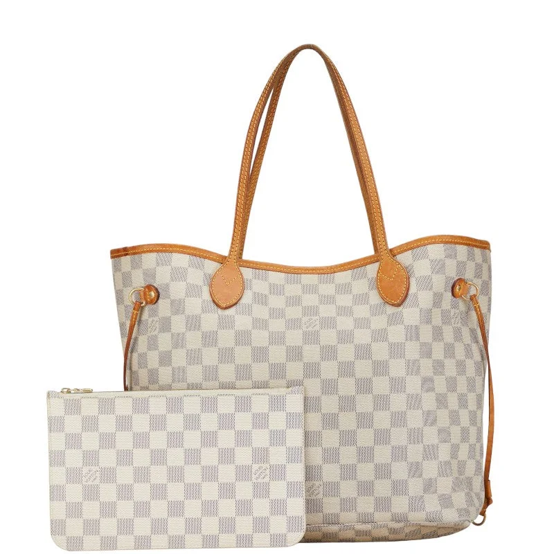 Louis Vuitton Damier Azur ark MM Tote Shoulder Bag N51107 White Ivory PVC Leather  Louis Vuitton