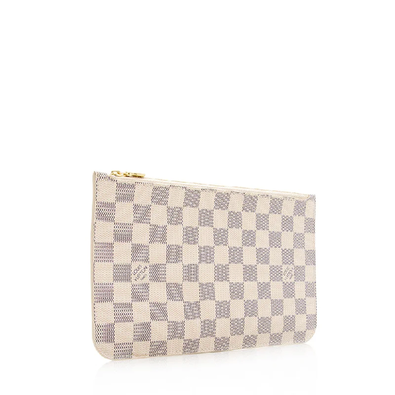 Louis Vuitton Damier Azur Neverfull MM Pochette (SHF-20267)