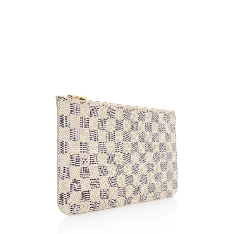 Louis Vuitton Damier Azur Neverfull MM Pochette (SHF-21852)