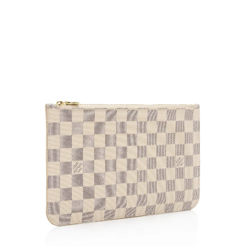 Louis Vuitton Damier Azur Neverfull MM Pochette (SHF-GlnHuq)