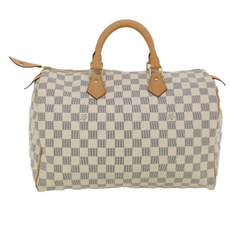 LOUIS VUITTON Damier Azur Speedy 35 Hand Bag N41535 LV Auth 31686A