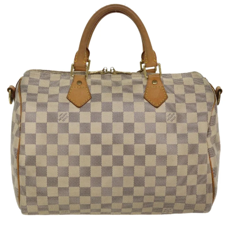 LOUIS VUITTON Damier Azur Speedy Bandouliere 30 2Way Hand Bag N41052 Auth 35977