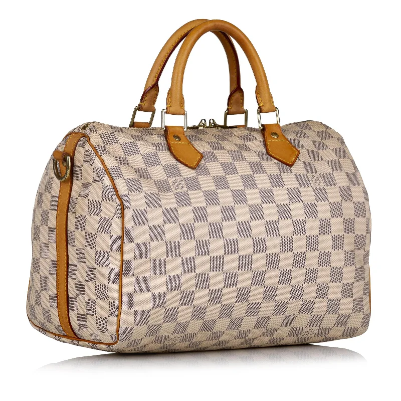 Louis Vuitton Damier Azur Speedy Bandouliere 30 (SHG-33117)