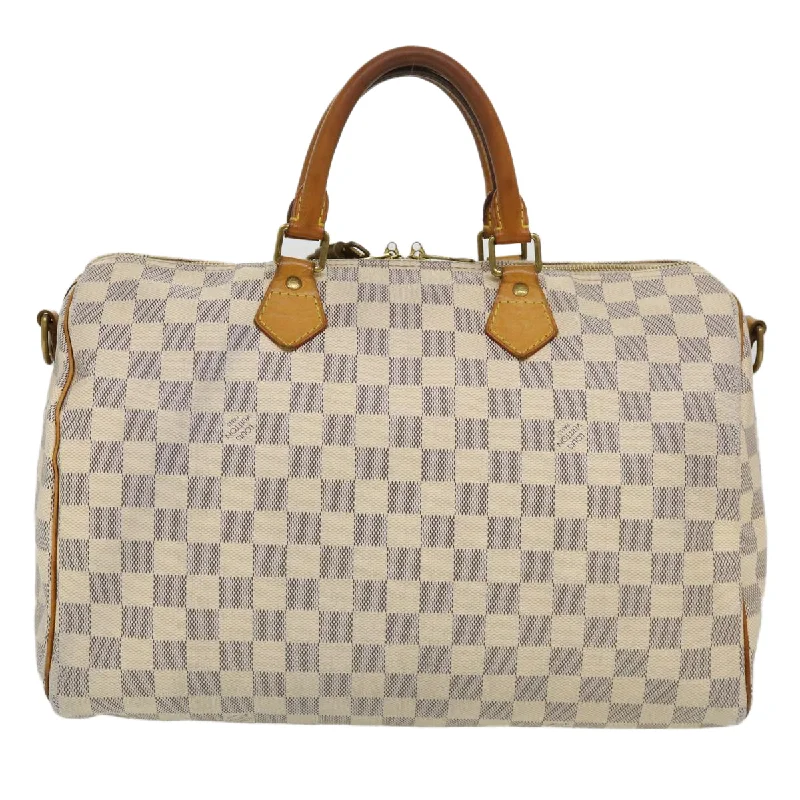 LOUIS VUITTON Damier Azur Speedy Bandouliere 35 Hand Bag N41002 LV Auth 39036