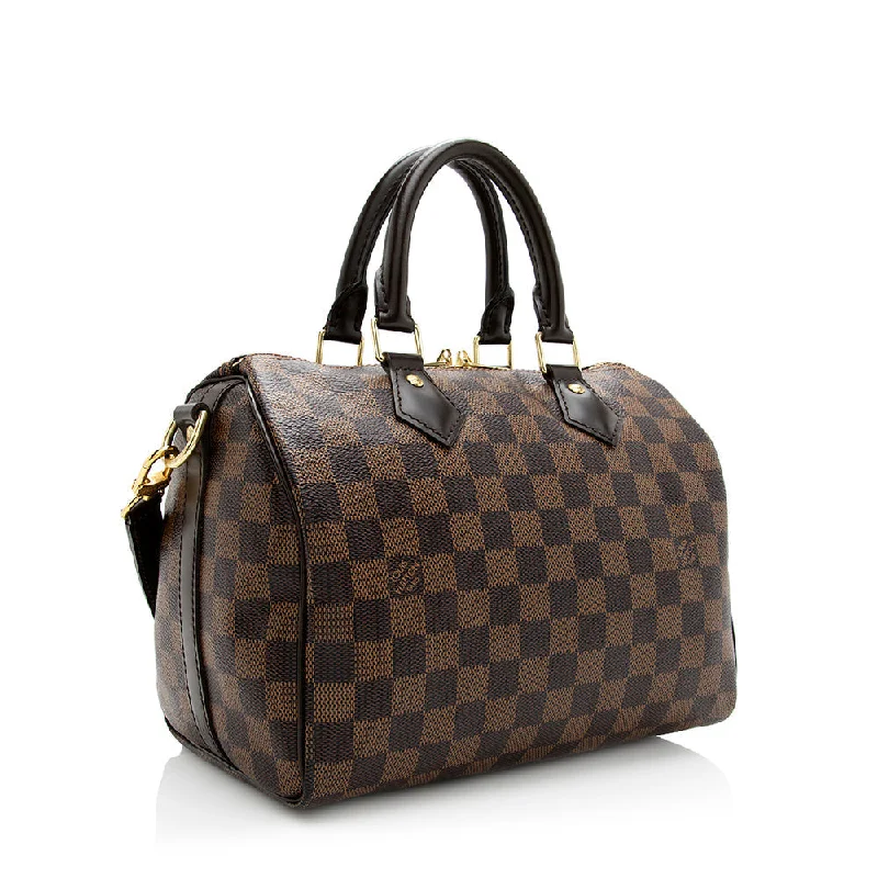 Louis Vuitton Damier Ebene Speedy Bandouliere 25 Satchel (SHF-20767)