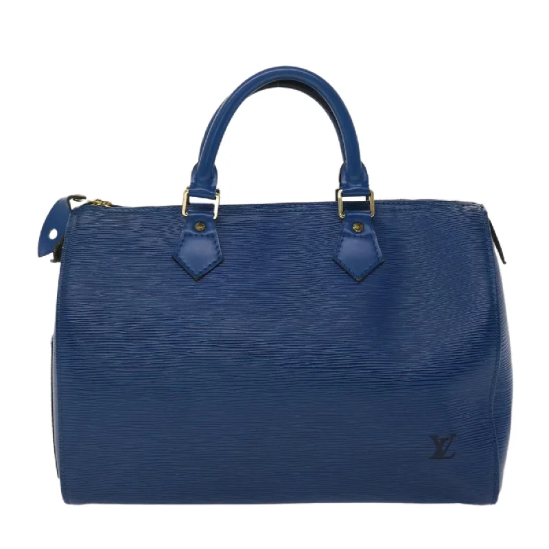 LOUIS VUITTON Epi Speedy 30 Hand Bag Toledo Blue M43005 LV Auth 47960