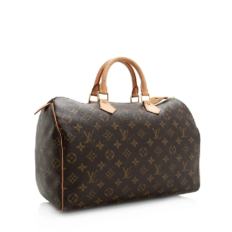 Louis Vuitton Monogram Canvas Speedy 35 Satchel (SHF-20210)