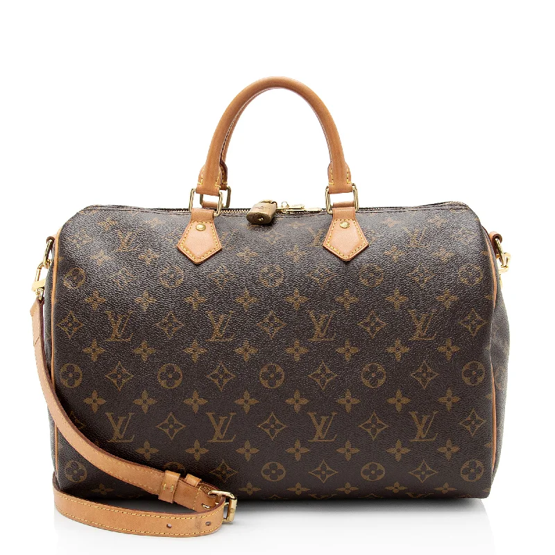 Louis Vuitton Monogram Canvas Speedy Bandouliere 35 Satchel (SHF-4v9vw4)