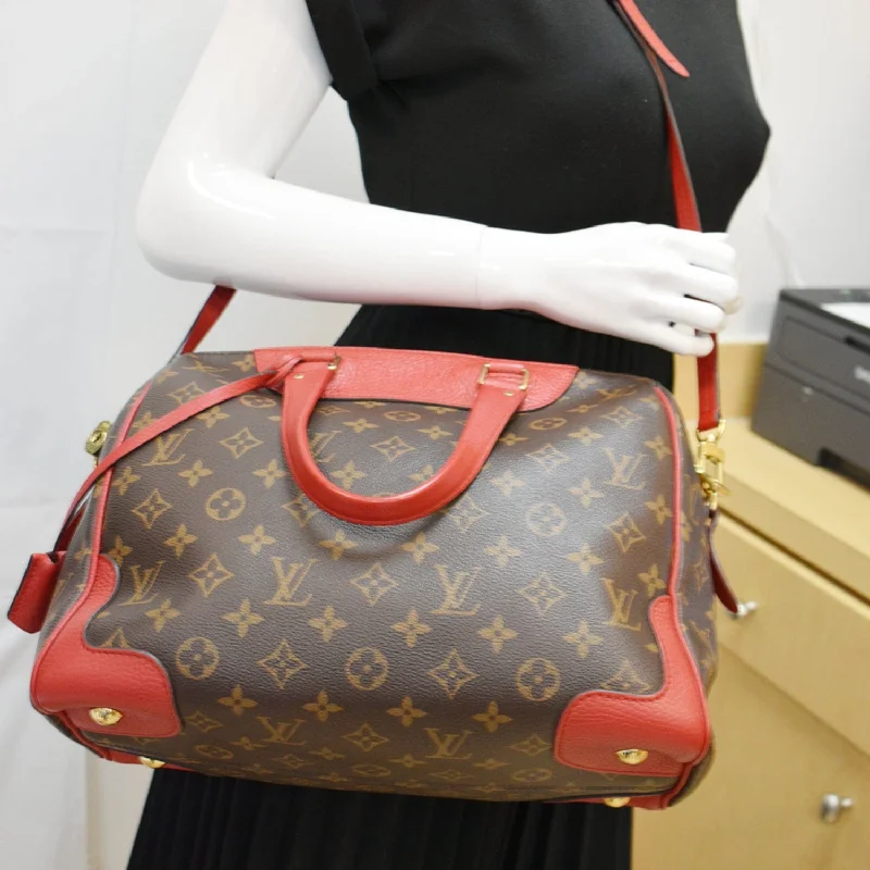 LOUIS VUITTON Retiro NM Monogram Canvas 2Way Shoulder Bag Red