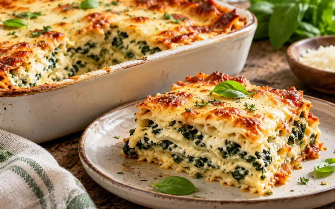 Baked Spinach & Ricotta Lasagna