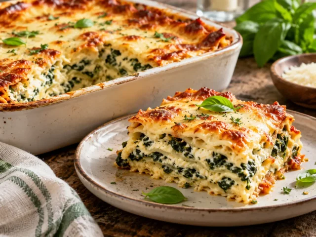 Baked Spinach & Ricotta Lasagna