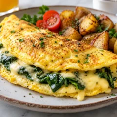 Cheesy Spinach Breakfast Omelet