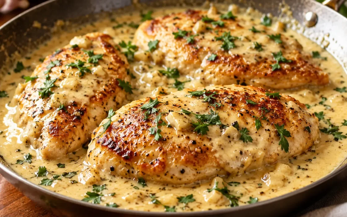 Skillet Chicken in a Creamy Garlic Butter Sauce