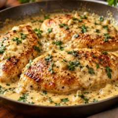 Skillet Chicken in a Creamy Garlic Butter Sauce