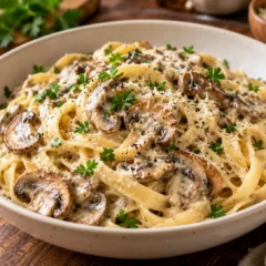 Creamy Mushroom Fettuccine