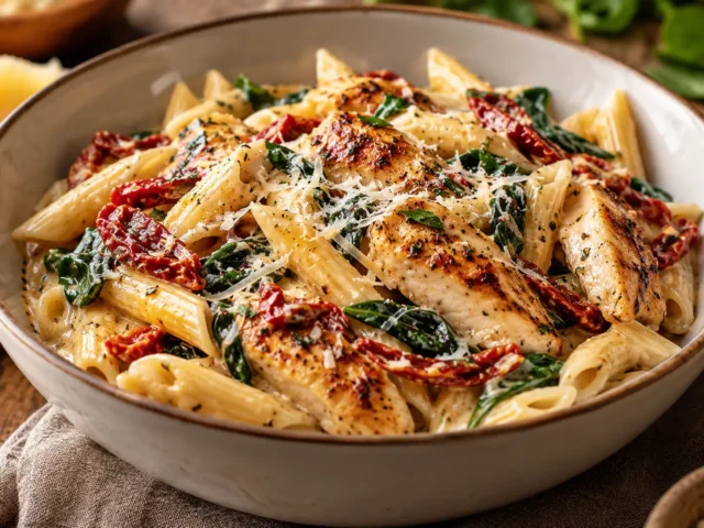Creamy Tuscan Chicken Penne